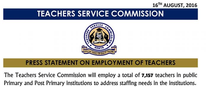 TSC Teachers Massive Recruitment