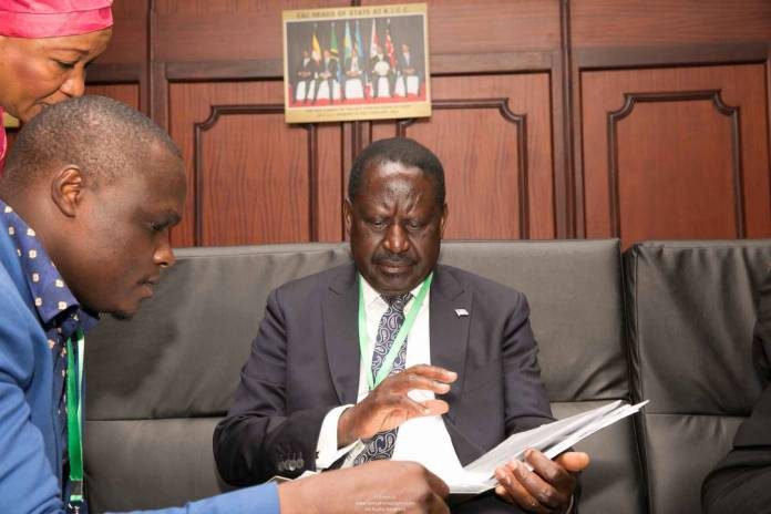 Norman Magaya with NASA Presidential Candidate Raila Odinga